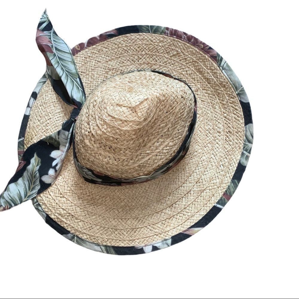 🌸 Original Panama Jack Tropical Band Straw Hat 🌸 - Picture 2 of 5